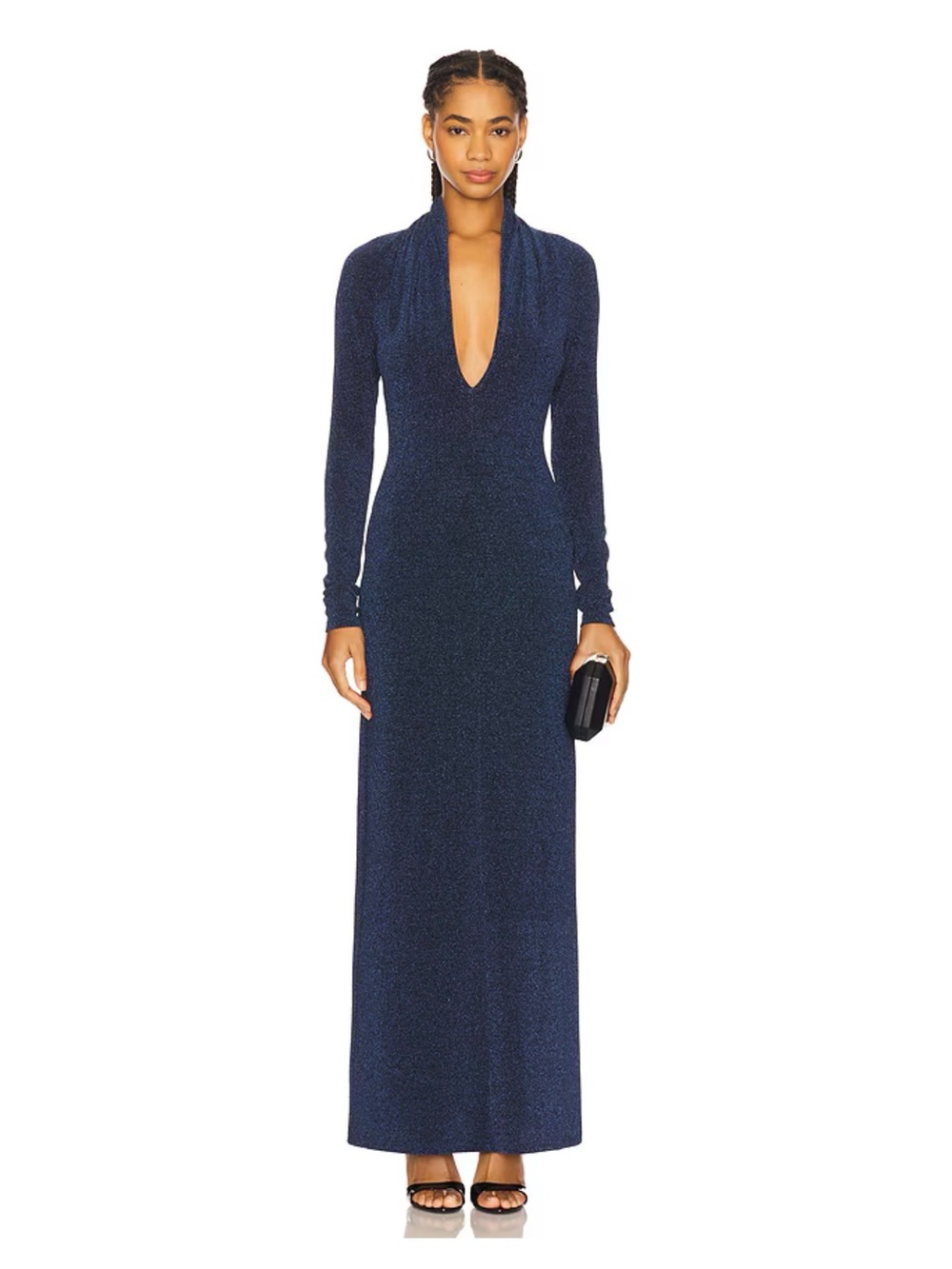 NEW Significant Other Selena Long Sleeve Deep V Dress, Size 12